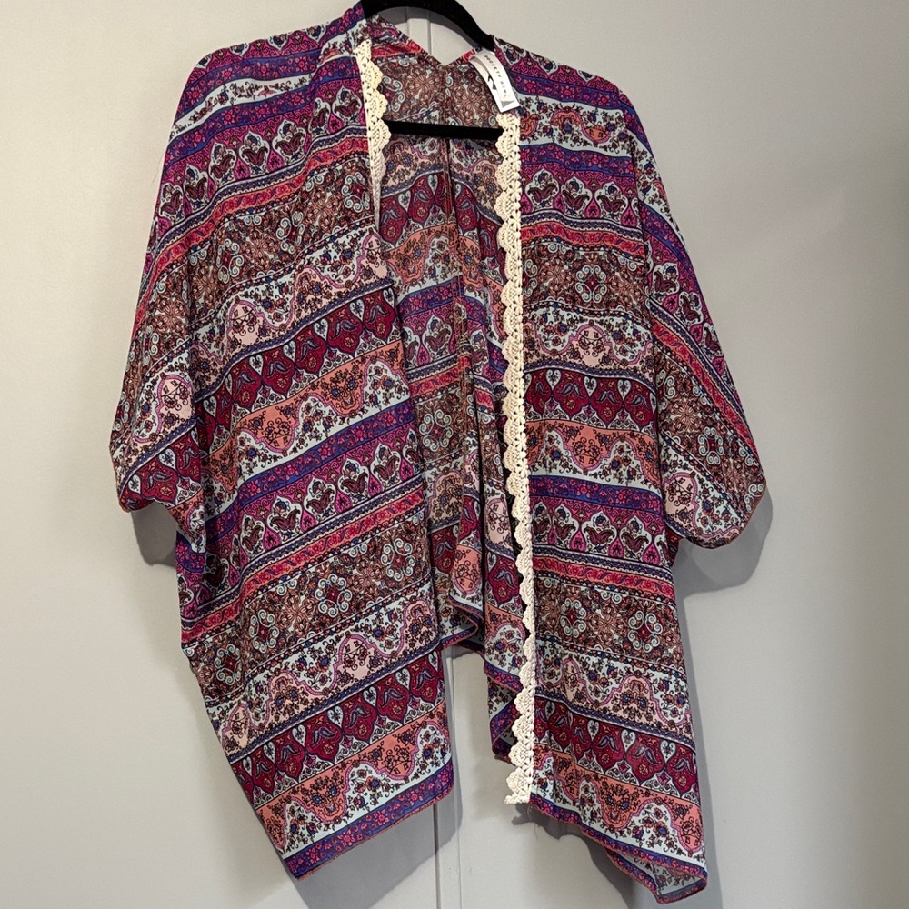 Society Women's Vibrant Patterned Poncho